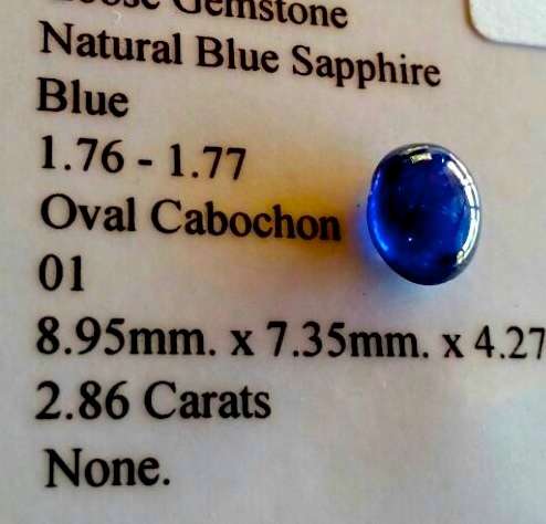 2.86CT G.I.S.A. CERTIFIED CEYLON SAPPHIRE  - Deep Blue