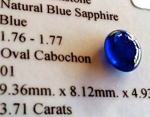 3.71CT SAPPHIRE  AAA+ Royal Blue  * CERTIFIED SAPPHIRE *