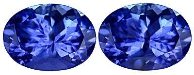 1.72CT TANZANITE MATCHING PAIR [G.I.S.A.CERTIFIED] Intense Blue Violet (bV4/4), VVS