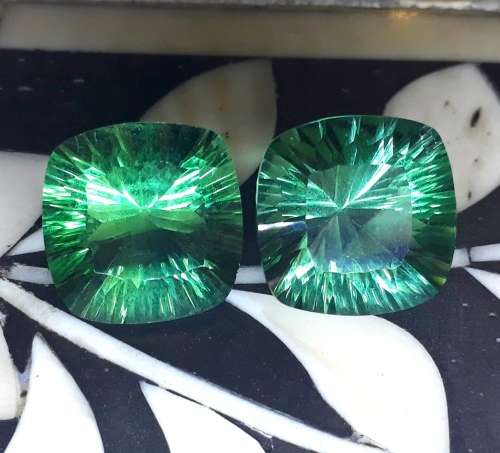 *** 51.75CT VIVID GREEN FLUORITE ***  Matching Pair,  G.I.S.A. Certified