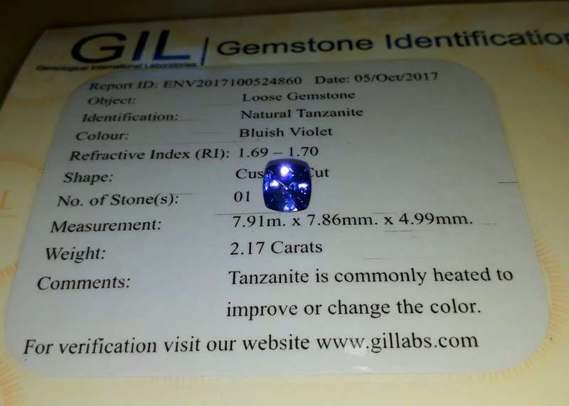 2.17CT Certified Tanzanite