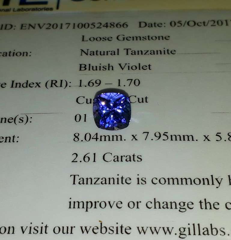 2.61CT Certified Tanzanite