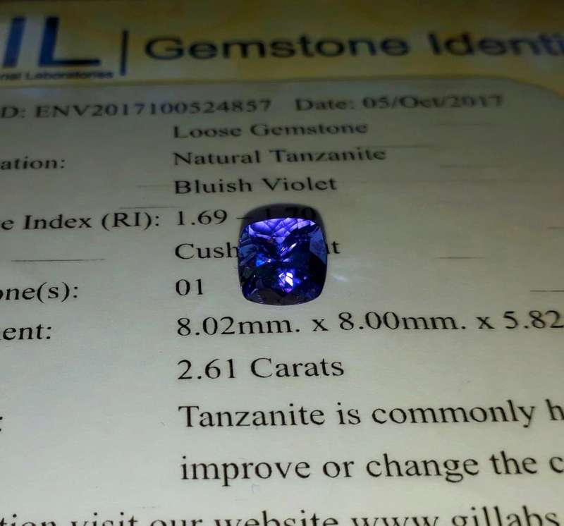 2.61CT CERTIFIED TANZANITE  [Grade: bV7/7]  * PREMIUM GRADE*