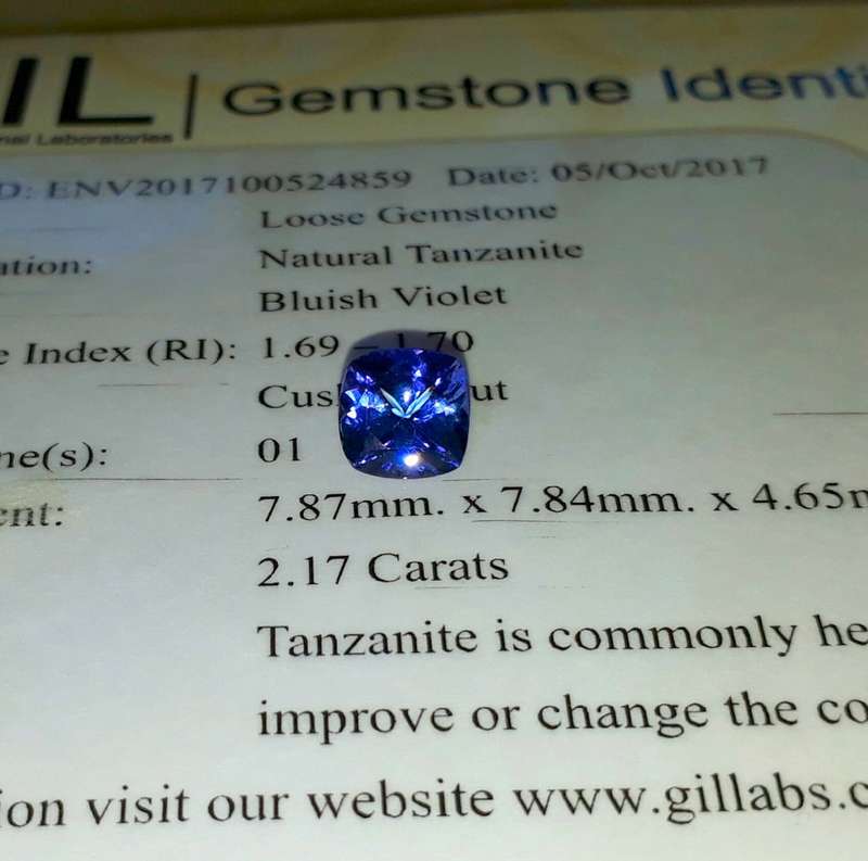 2.17CT Certified Tanzanite