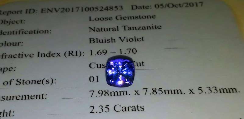 2.35CT Certified Tanzanite