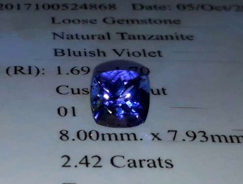2.42CT Certified Tanzanite