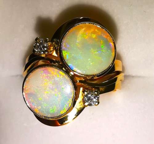 Opal and Diamond ring