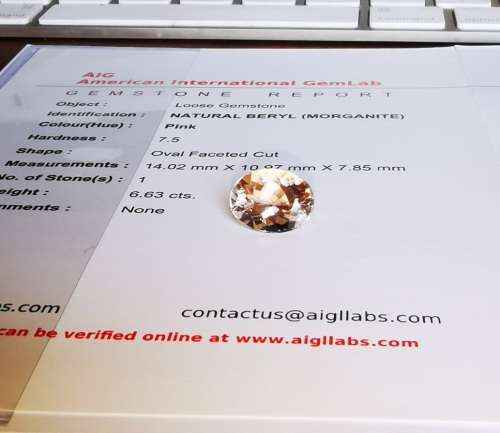 6.63ct Morganite