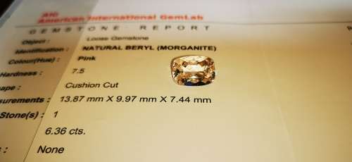 * MORGANITE *  6.36CT MORGANITE