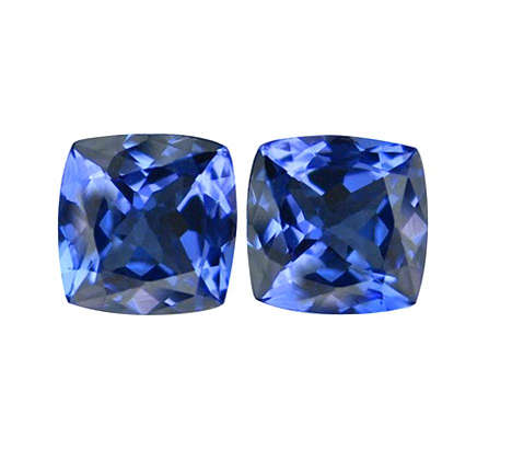 1.54CT TANZANITE MATCHING PAIR [G.I.S.A.CERTIFIED] Intense Bluish Violet (bV4/4), VVS