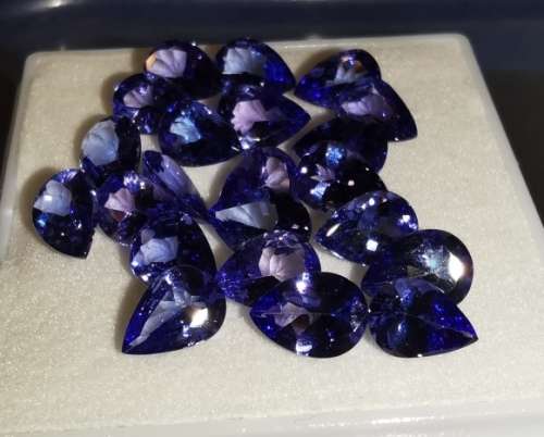 Tanzanite 1ct each,  7x5mm pear shape