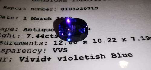7.44CT TANZANITE * Certified Tanzanite *