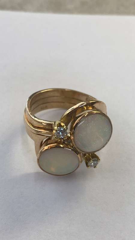Opal and Diamond ring
