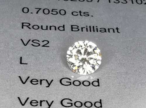* Diamond *   0.705CT Diamond [ EGL Certified ] Round Brilliant Cut  L  VS2