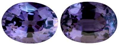2.75CT SRI LANKAN SPINEL [G.I.S.A.CERTIFIED] Matching Pair, Bluish Purple, VVS