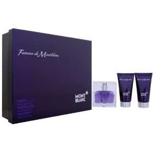 Femme de Mont Blanc Set, Fragrance for Women, 75 ml EDT +100ml Body Lotion +100ml Shower Gel