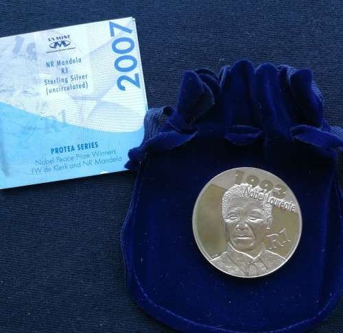 Protea Silver R1 coin - 2007 Mandela - Uncirculated