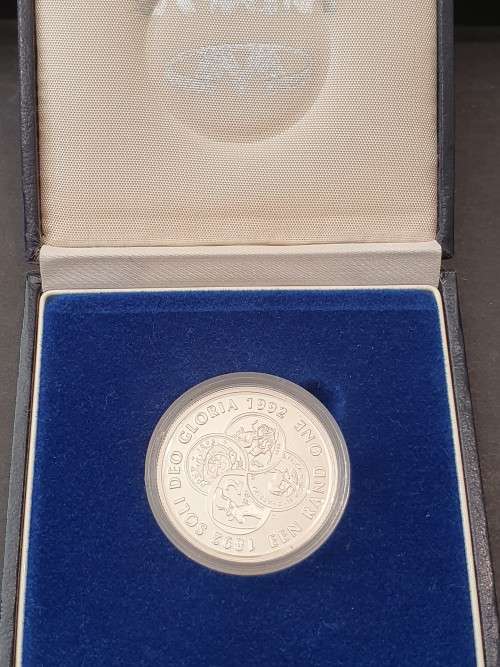 Proof Protea R1 Silver coin - 1992 (coinage)