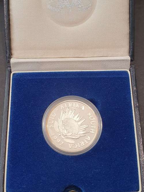 Proof Protea R1 Silver coin - 1992 (coinage)