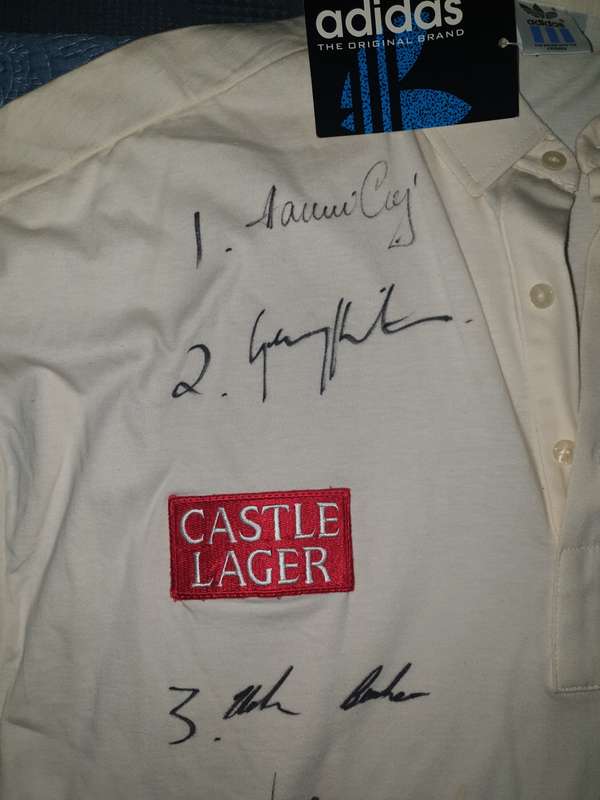 Proteas Cricket Shirt, signed by the entire 1997 team!