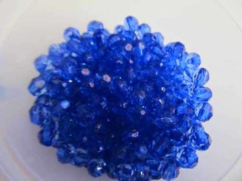 Acrylic Facetted Royal Blue Beads 6mm ±20pc