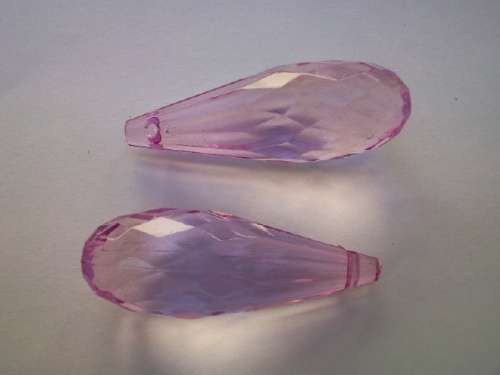 Acrylic Beads, Teardrop, Purple, 42mm x 15mm, 2pc