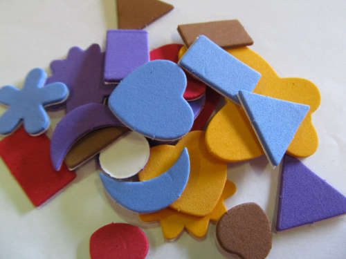 Fabric Embellishments, Shapes, Fun Foam, Adhesive Back, 10pc