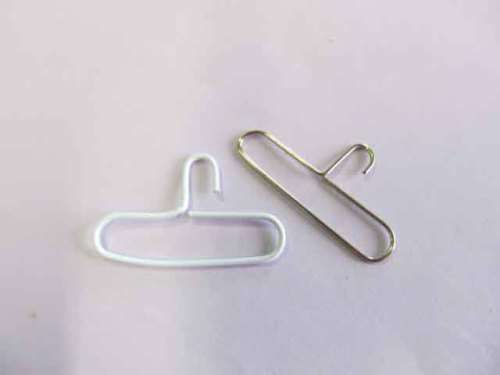 Embellishments Metal Hanger White Nickel 35mm x 18mm 1 Set / 2pc