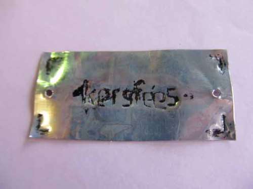 Embellishments Metal Words Kersfees Tin 60mm x 28mm 1pc