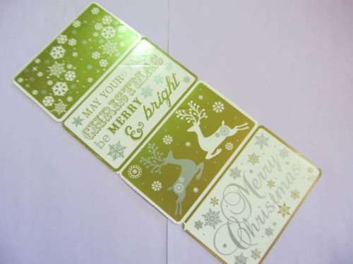 Paper Crafts Scrapbooking And Card Making Christmas Theme Tag Set Self Adhesive 9cm x 5.5cm