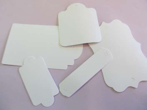 Paper Crafts Scrapbooking And Card Making Tags Set White 6pc