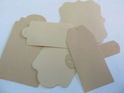 Paper Crafts Scrapbooking And Card Making Tag Set Natural Colour 6pc