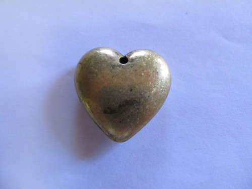 Pendant Acrylic Bronze Puffed Heart 25mm 1pc