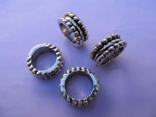 Findings Spacers Ring Metal Nickel 25mm x 10mm 2pc