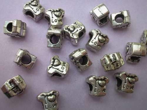 European Style Spacer, Metal, Nickel, 11mm, 2pc