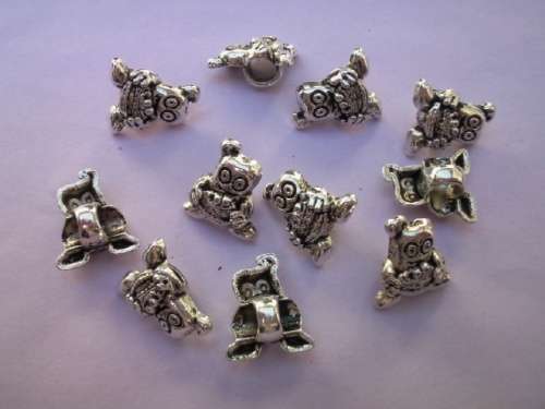 European Style Spacer, Metal, Nickel, 10mm, 2pc