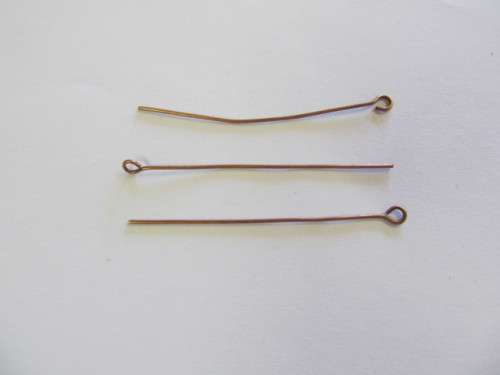 Findings, Eyepin, Copper, 50mm, ±100pc