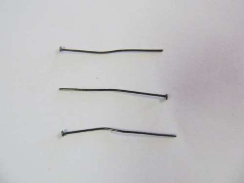 Headpin, Black, Nickel, 38mm, ±100pc
