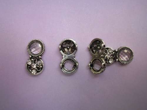 Findings, Sliders, Nickel, 12mm x 24mm, 2pc