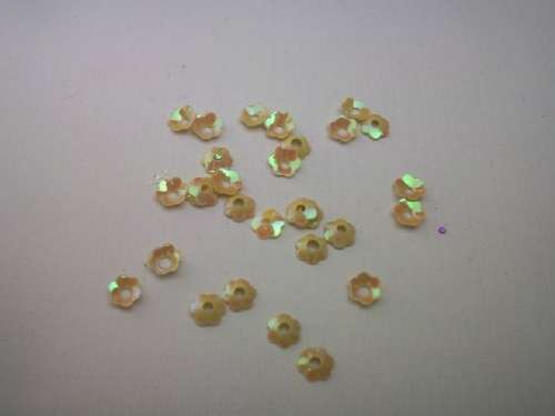 Findings, Acrylic, Beadcaps, Yellow, 4mm, ±500pc