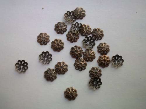 Beadcaps, Metal, Copper, 6mm, ±100pc