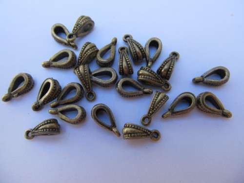 Pendant Bails, Bronze, 5pc