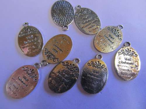 Charms, Metal, Nickel, 25mm, 2pc