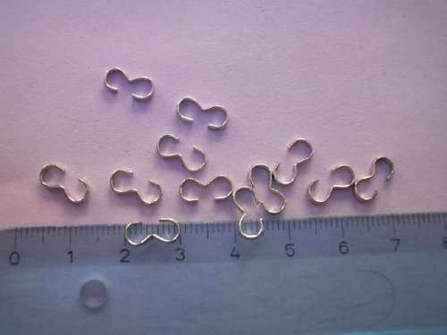 Findings Chain Link Connector Metal Nickel 10mm x 5mm ±20pc