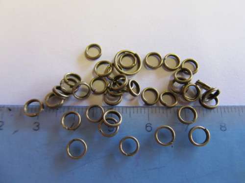Findings, Split Ring, Bronze, 5mm, 6.3gr ±100pc