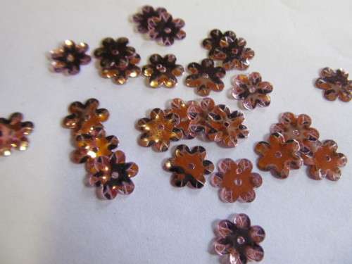Sequins, Shapes, Flower, Pink, 9mm, ±70pc