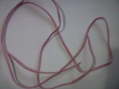 Stringing Material Velvet Leather Cord Pink 1 Meter - 1pc