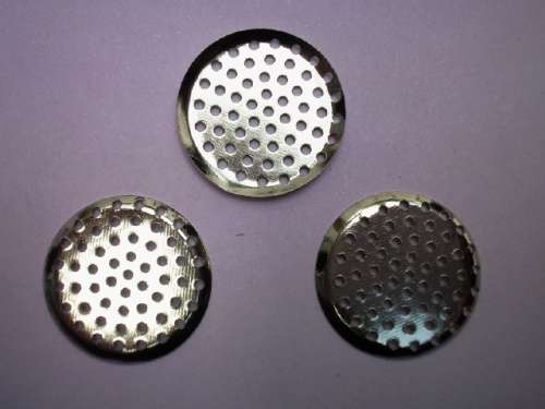 Perforated Disc Metal Nickel 24mm