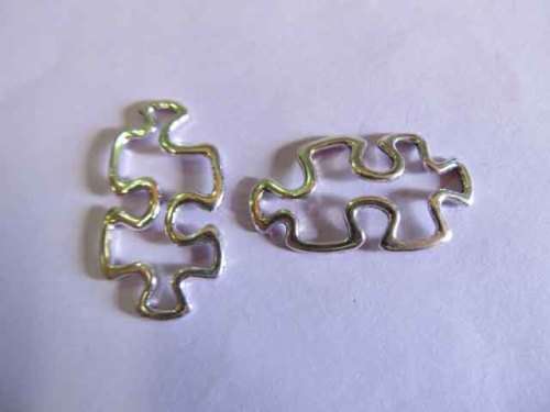 Bracelet Slider Puzzle Piece Nickel 31mm x 25mm 1pc