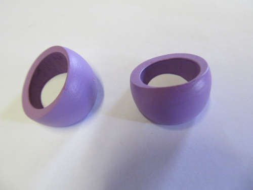 Ring, Wood, Purple, Size O (17,30mm) 1pc